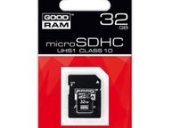 main image for ad 32Gb UHS-1 Class10 80MBs/sec Micro SDHC Memory Card GoodRam Secure Digital + SD Adapter LIFETIME WARRANTY!