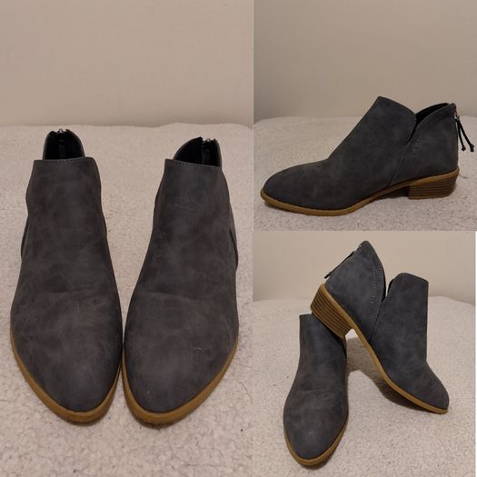 Grey Suede Ankle Boots