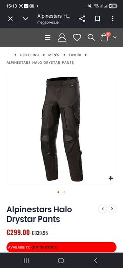 alpinestars halo drystar suit