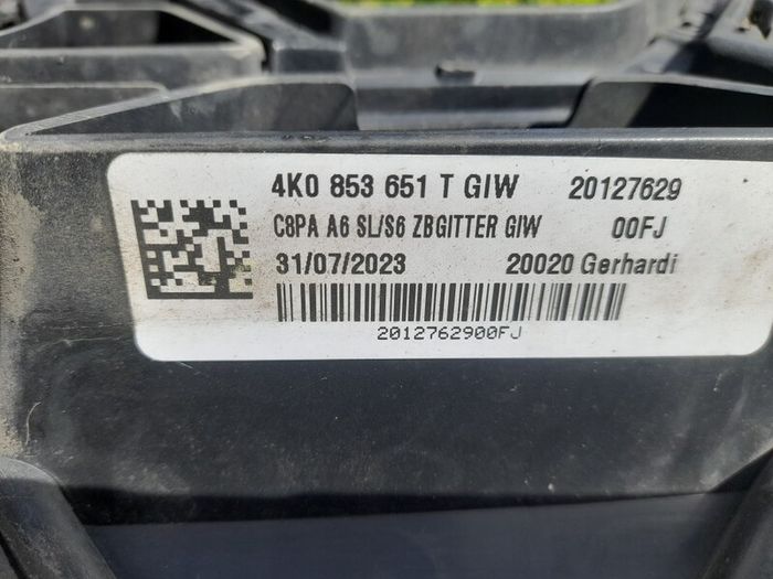 Genuine Audi A6 C8 S Line Grill