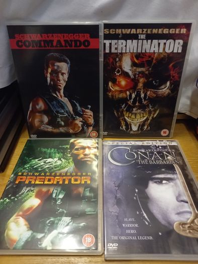 Arnold Schwarzenegger 4 Movie Collection: Predator, The Terminator, Commando & Conan The Barbarian [DVD Boxset]