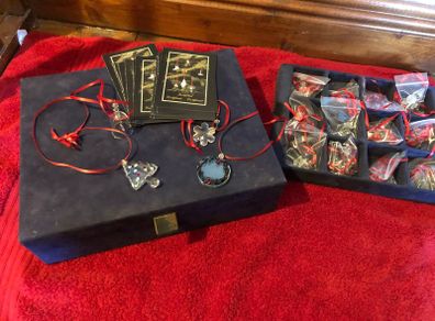 Christmas antique crystal decorations 24 in total from Mayfair collection
