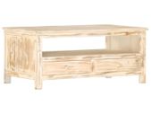 Coffee Table White 90x50x40 cm Solid Mango Wood