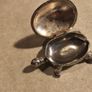 Vintage Mini Metal Turtle Trinket Box /Figurine /Pillbox /Tiny Turtle / portable ashtray. Image 3