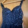 BNWT A-line Off-the-Shoulder Sweep Train Tulle Dres Image 2