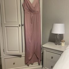 Fabia high back gown dusty rose size med (belts to match included)