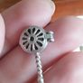 Vintage Sterling Silver Bed Warmer  Pendant Opens to Pair of Legs. Image 3