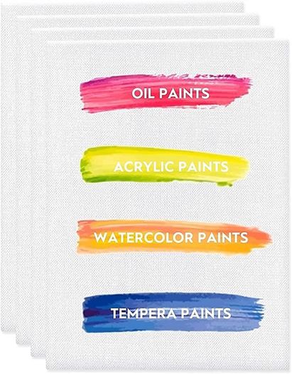 Canvas Panels 20x25cm-12 Packs Blank Art Canvases Pre Stretched Canvas Board, 100% Cotton Artist Painting Canvas for Acrylic Painting, Oil Paint & Wet Art Media (FREE POSTAGE)