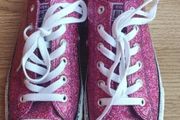Converse Chuck Taylor All Star Low Violet Pink Glitter Sneakers - Junior US 5.5 / UK 5 / EUR 38