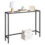 Tempered Glass Sofa Table, Slim Hallway Table, 100 x 22 x 80 cm, Modern Display Glass Console Table, for Living Room Image 3