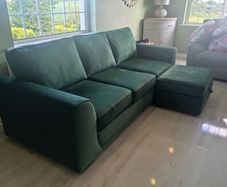 long 3 seater  couch  with foot stool to match