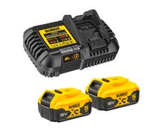 DeWalt 18v XR 2 x 5Ah Batteries and Fast Charger Pack