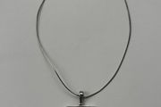 Sterling Silver Necklace with Large Shell Pendant