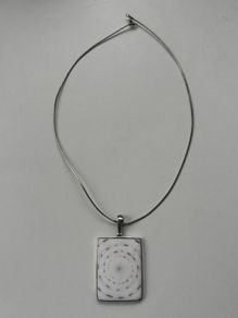 Sterling Silver Necklace with Large Shell Pendant