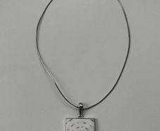 Sterling Silver Necklace with Large Shell Pendant