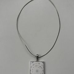 Sterling Silver Necklace with Large Shell Pendant