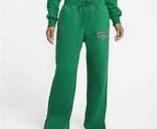 BNWT Nike Vintage green women's phoenix fleece wide leg standard fit High Rise Full length  pants for women size L UK18 EU46 Postage included