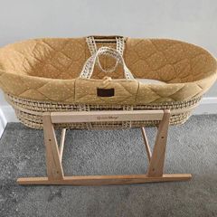 Little Green Sheep moses basket