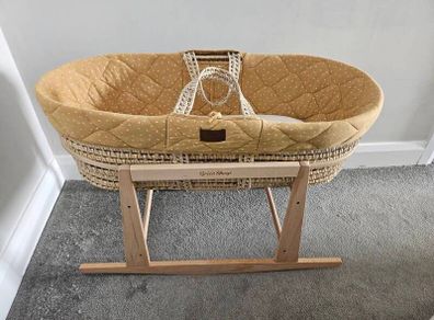 Little Green Sheep moses basket