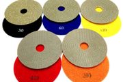 100mm,4" Diamond Electroplated Polishing Pads 5pc Set:30, 60, 120, 200, 400 grit