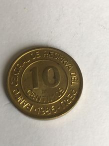 1986 Peru coin 10 Centimos