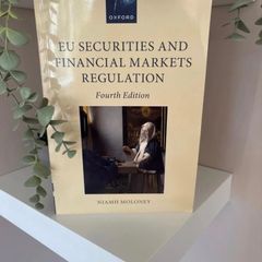 Academic book- EU Securities and  financials markets regulation