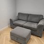 DFS Orka 2 Seater Sofa Bed & Storage Footstool Image 3