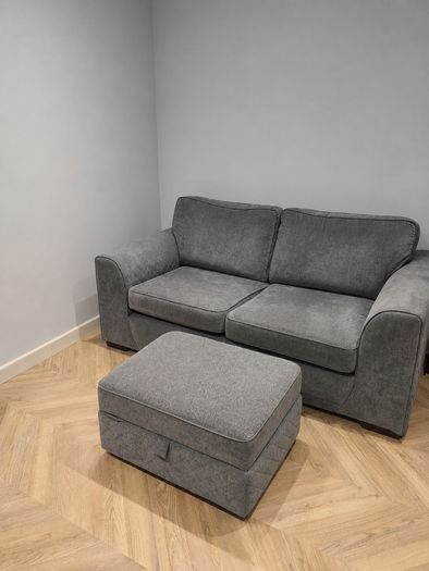 DFS Orka 2 Seater Sofa Bed & Storage Footstool