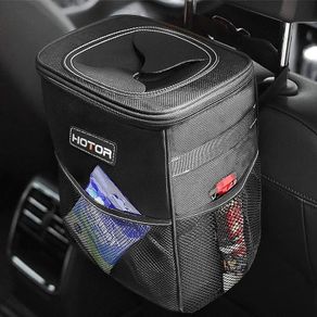NEW SALE | Car Bin, Leak-Proof Car Bin for Tidy Use, Foldable and Waterproof Car Accessories for Interior, Multipurpose Rubbish Bin with Lid, Adjustable Straps and Multiple Pockets