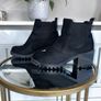 Ladies Black Block Heeled Faux Suede Ankle Boots from River Island. Size UK 6 / EU 39 Image 6