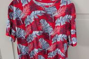 Floral men's cotton t-shirt (medium)