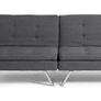 Home Duo Fabric 2 Seater Clic Clac Sofa Bed - Charcoal Image 3