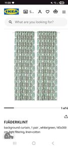 Ikea Leaf Print Curtains