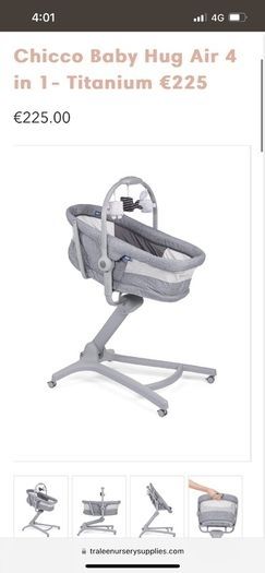Bedside Cot chicco 4 in 1 air