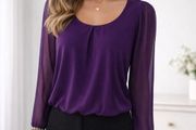 Gorgeous Purple Embellished Top: Size 8 (Also fit size 10)