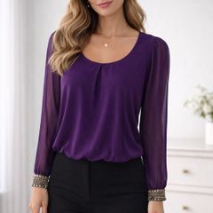 Gorgeous Purple Embellished Top: Size 8 (Also fit size 10)