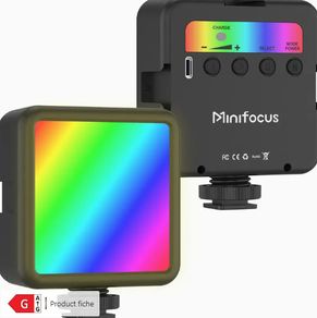 Portable RGB Video Soft Light - LED Camera Light 360 Full Color, Dimmable 2500-7000K Panel Light with Cold Shoe Interfaces, Rechargeable