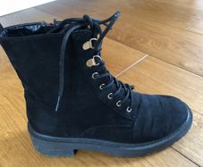 Black lace up boots