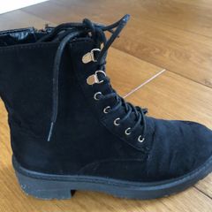 Black lace up boots