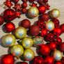 70 Christmas Baubles / Decorations / Red & Gold Baubles Image 3