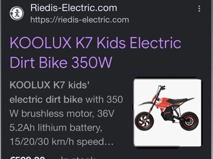 Kids Electric Dirt Bike