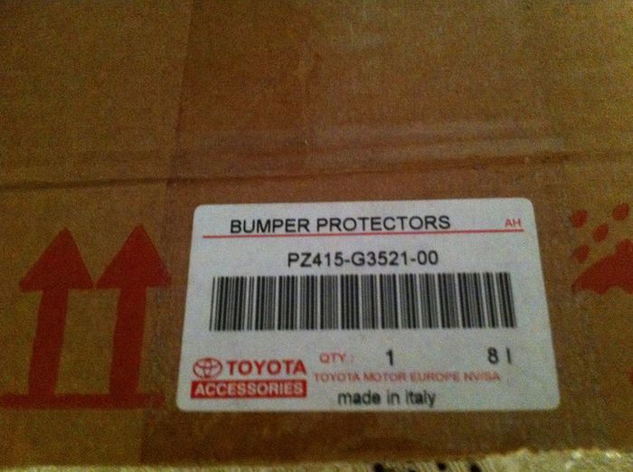 Genuine Toyota bumper and side mouldings