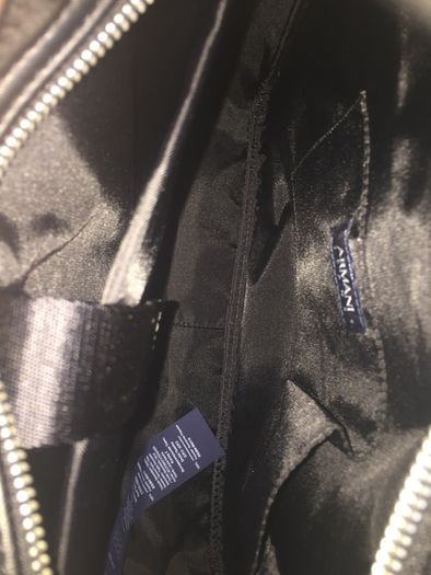 armani messenger laptop travel bag shoulder black