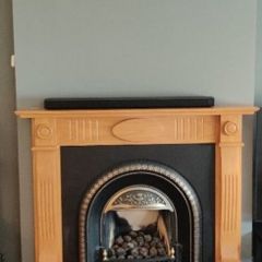 Traditional Wooden Fireplace Surround & Cast Iron