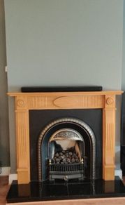 Traditional Wooden Fireplace Surround & Cast Iron