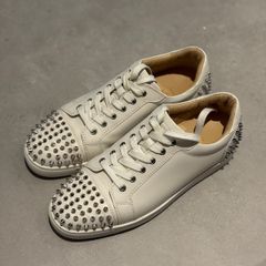 Christian Louboutin Louis Junior Spikes OffWhite/Silver Size 43.5