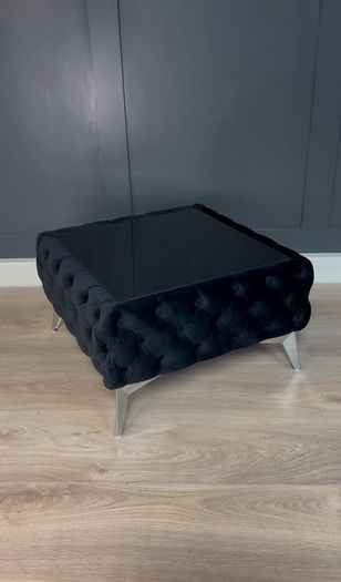 Coffee table with glass