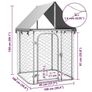 Outdoor Dog Kennel with Roof 100x100x150 cm Image 4