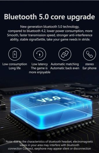 08446 i12 TWS Black Universal Bluetooth Earbuds With Charging Dock