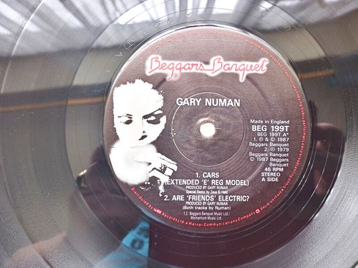 Cars E Reg  Gary Numan 12,, Single 1987